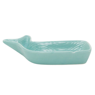 Nautical Blue Whale Dish | 19cm Ceramic Coastal Ornament Trinket & Snack Dish