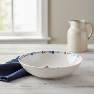 Nautical Lobster Pasta Bowl, 460ml Round Ceramic Lobster Kitchen Bowl - 20.5cm