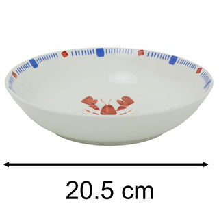 Nautical Lobster Pasta Bowl, 460ml Round Ceramic Lobster Kitchen Bowl - 20.5cm
