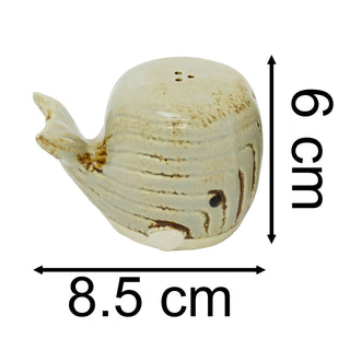 Nautical Whale Salt and Pepper Shakers, Ceramic Fish Shaped Salt & Pepper Pots