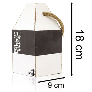 Nautical Wooden Doorstop | Coastal Lobster Buoy Door Stop With Rope Handle