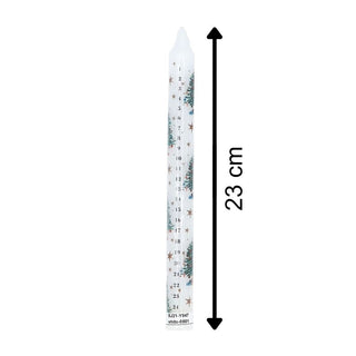 Nostalgic Christmas Tree Advent Candle | Festive Numbered Countdown Candle 23cm