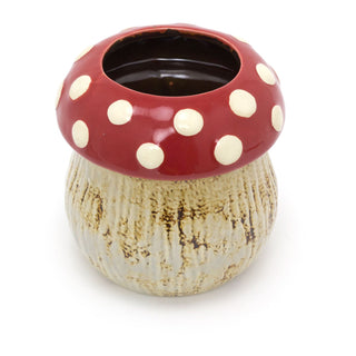 Novelty Ceramic Toadstool Garden Planter | Mushroom Planters Indoor Flower Pots | Fairy Garden Plant Pot