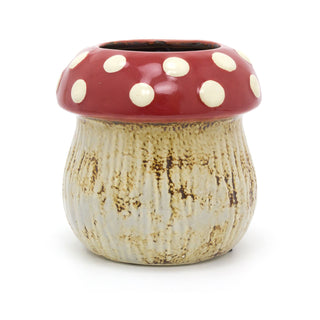 Novelty Ceramic Toadstool Garden Planter | Mushroom Planters Indoor Flower Pots | Fairy Garden Plant Pot