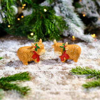 Novelty Christmas Salt & Pepper Shakers | Highland Cow Salt & Pepper Pots