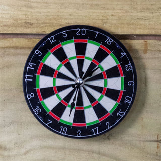 Novelty Round Glass Dartboard Clock | Dart Board Shaped Wall Clock Table Clock