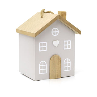 Novelty Wooden House Shaped Door Stop | Contemporary Decorative Wood Block Home Doorstop | Cottage Door Stopper