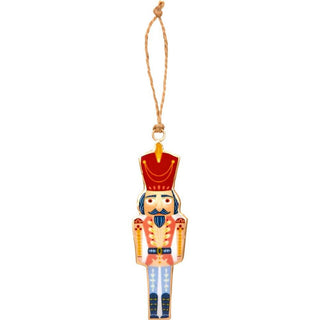 Nutcracker Christmas Bauble | Vintage Metal Soldier Tree Ornament with Twine