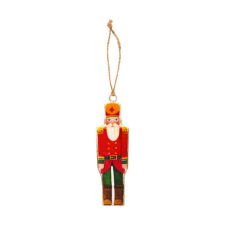 Nutcracker Christmas Bauble | Vintage Metal Soldier Tree Ornament with Twine