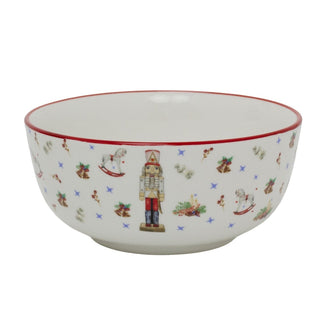 Nutcracker Christmas Bowl | Ceramic Festive Bowl with Classic Nutcracker Design