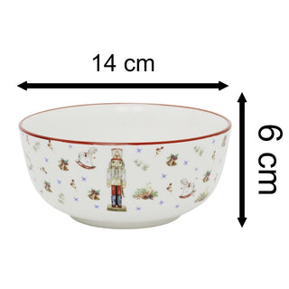 Nutcracker Christmas Bowl | Ceramic Festive Bowl with Classic Nutcracker Design