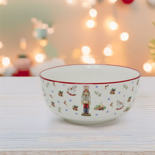 Nutcracker Christmas Bowl | Ceramic Festive Bowl with Classic Nutcracker Design