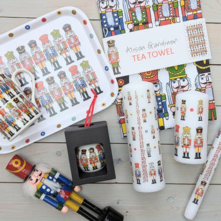 Nutcracker Christmas Pillar Candle | Festive Candle Nutcracker Design - 13cm