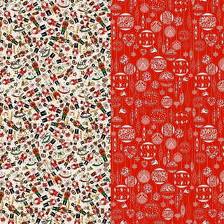 Nutcracker Christmas Wrapping Paper Book with 10 Stylish Sheets & Gift Tags