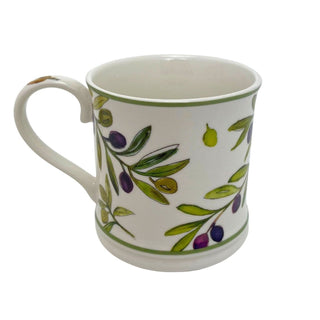 Olive Grove Mug, 330ml Fine China Botanical Olive Branch Tea Coffee Cup