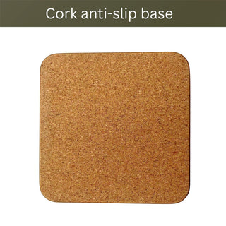 Olive Grove Set of 4 Cork Backed Coasters, 10.5cm Mediterranean Drinks Coasters