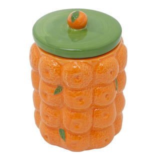 Orange Kitchen Storage Jar | Ceramic Citrus Fruit Cookie Jar Biscuit Barrel