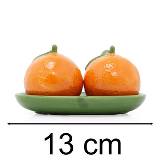 Orange Salt & Pepper Shakers | Fruit Shaped Salt and Pepper Pots with Tray
