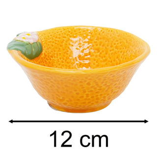 Orange Shaped Snack Bowl, 200ml Ceramic Serving Bowl, Nibbles Dish - 12cm