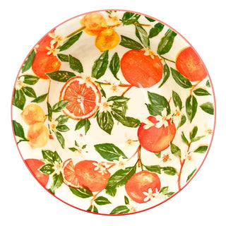 Oranges & Lemons Fine China Serving Bowl, 16x7cm Ceramic Soup Cereal Bowl