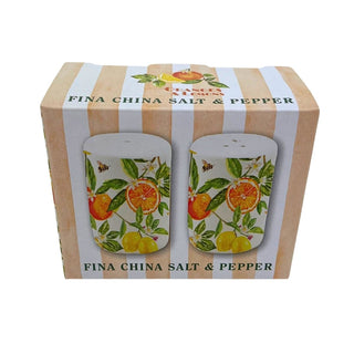 Oranges & Lemons Salt and Pepper Shakers, 7cm Ceramic Citrus Salt & Pepper Pots
