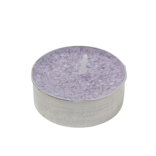 Pack of 12 Lilac Tealight Candles, 4cm Unscented Wax Tea Light Candles