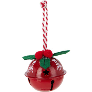 Pack of 12 Small Festive Jingle Bell Baubles | Christmas Tree Ornaments - 4cm