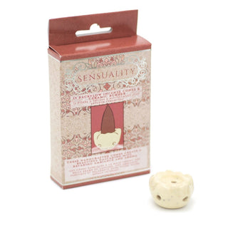 Pack Of 15 Backflow Incense Cones And Ceramic Burner | Waterfall Back Flowing Incense Cones With Holder | Aromatherapy Burner