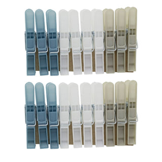 Pack of 20 Plastic Clothes Pegs, 7cm Strong Coil Spring Washing Line Pegs