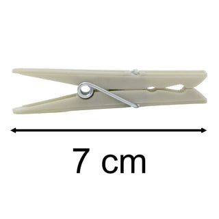 Pack of 20 Plastic Clothes Pegs, 7cm Strong Coil Spring Washing Line Pegs