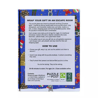 Padlock'd Christmas Escape Room Gift Wrapping Kit
