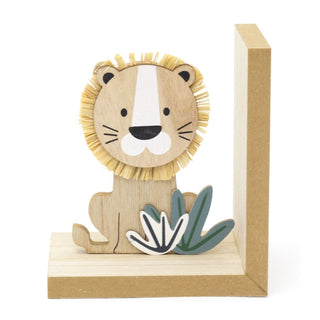 Pair Of Children's Baby Lion Cub Bookends | Safari Animal Book Ends For Shelves | Set Of 2 Novelty Animal Bookends Kids Room Nursery Decor