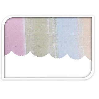Pastel Stripe Summer Tablecloth, 130x180cm Linen Look Fabric Dining Table Cloth