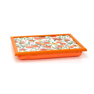 Peaches Lap Tray with Cushion | Bean Bag Cushioned Tray for Eating - 44x34cm