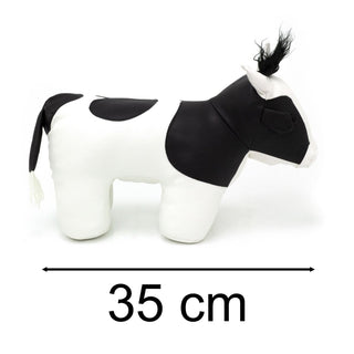Penny Cow Doorstop | Faux Leather Black & White Country Cow Door Stop - 1.5kg