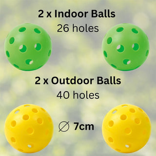 Pickleball Set with Net, 4 Paddles and 4 Balls, Portable Pickleball Kit Game