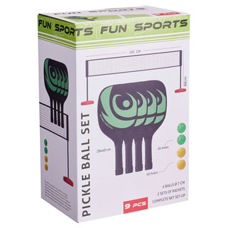 Pickleball Set with Net, 4 Paddles and 4 Balls, Portable Pickleball Kit Game