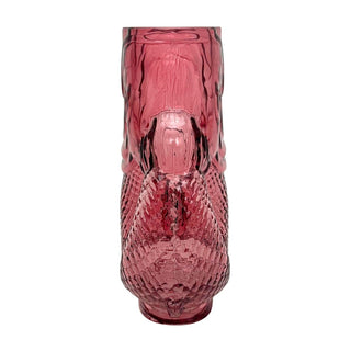 Pink Glass Fish Jug, 20cm Coloured Glass Pitcher Vase Nautical Fish Ornament