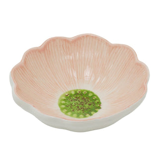 Pink Meadow Flower Trinket Dish, 12cm Ceramic Petal Jewellery Tray for Rings