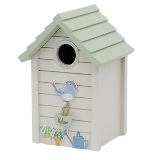 Potting Shed Wooden Bird Box House | Bird Nesting Box Bird Feeder | Hanging Bird Table For The Garden - Colour Varies One Supplied