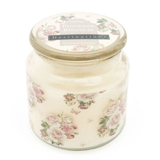 Provence Blossom Scented Candle in Glass Jar with Lid, 11cm Fragrance Candle