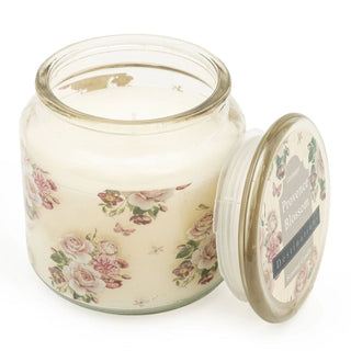 Provence Blossom Scented Candle in Glass Jar with Lid, 11cm Fragrance Candle