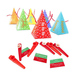 Pyramid Kazoo Christmas Crackers | Set of 6 Musical Game Family Crackers Game