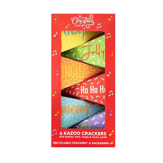 Pyramid Kazoo Christmas Crackers | Set of 6 Musical Game Family Crackers Game