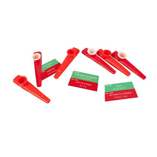 Pyramid Kazoo Christmas Crackers | Set of 6 Musical Game Family Crackers Game