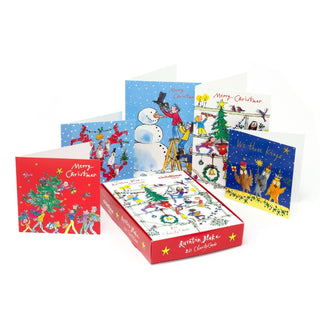 Quentin Blake Charity Christmas Cards | Box of 20 Christmas Cards with 5 Designs