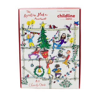 Quentin Blake Charity Christmas Cards | Box of 20 Christmas Cards with 5 Designs