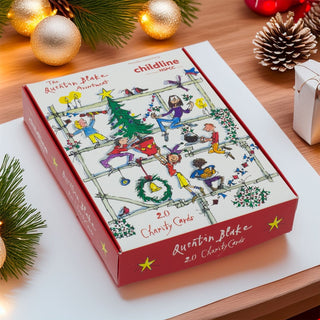 Quentin Blake Charity Christmas Cards | Box of 20 Christmas Cards with 5 Designs