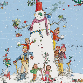Quentin Blake Snowman Christmas Picture Advent Calendar, 21.3cm 24 Door