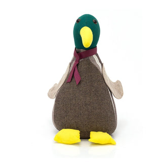 Quincy Duck Doorstop | Weighted Fabric Duck Door Stop with Ribbon | 1.9Kg 30.5cm